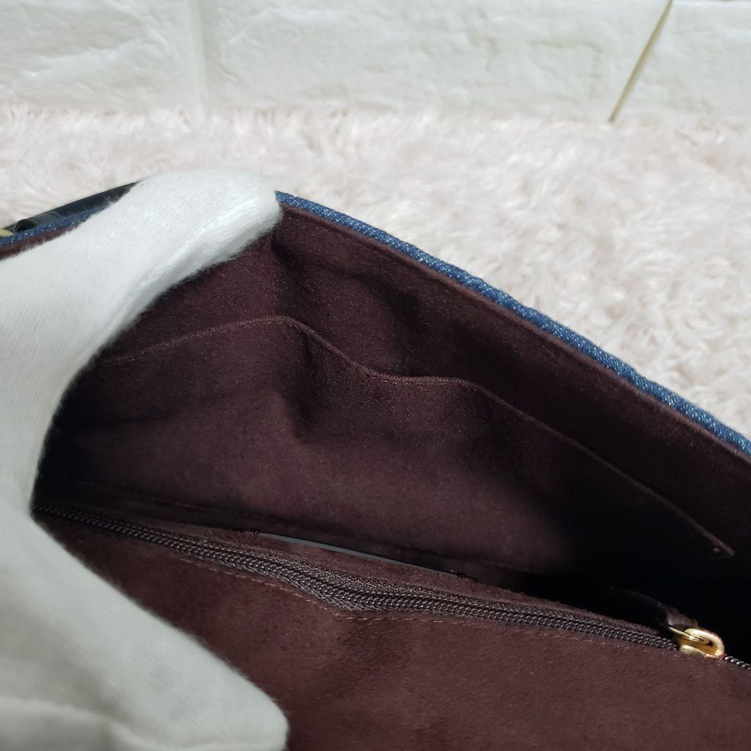 コーチ COACHデニムキルティング2wayショルダーハンドバッグ 極美品