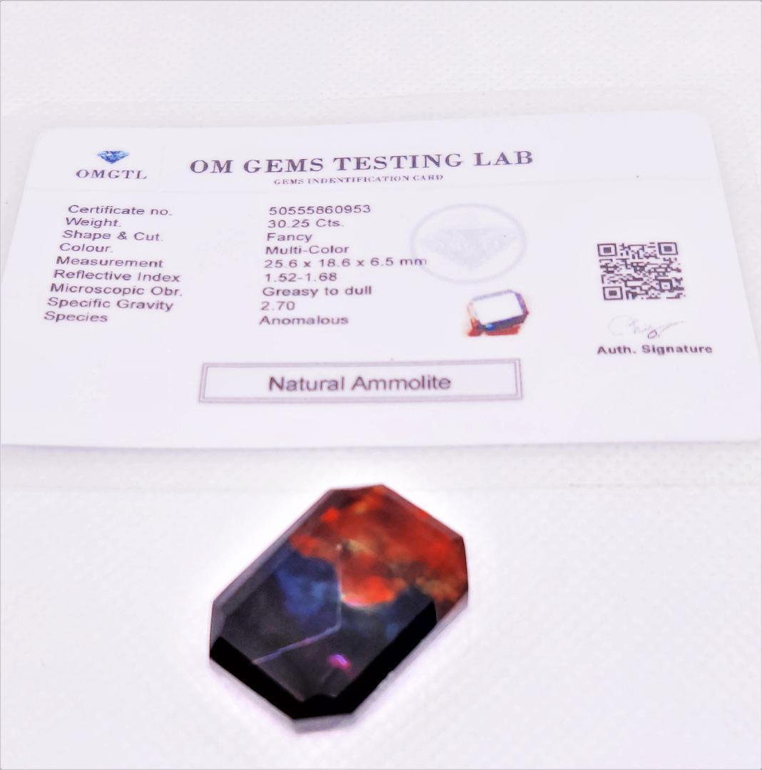 アンモライト 30.25Ct 証明証付 オパール アンモナイト パワーストーン