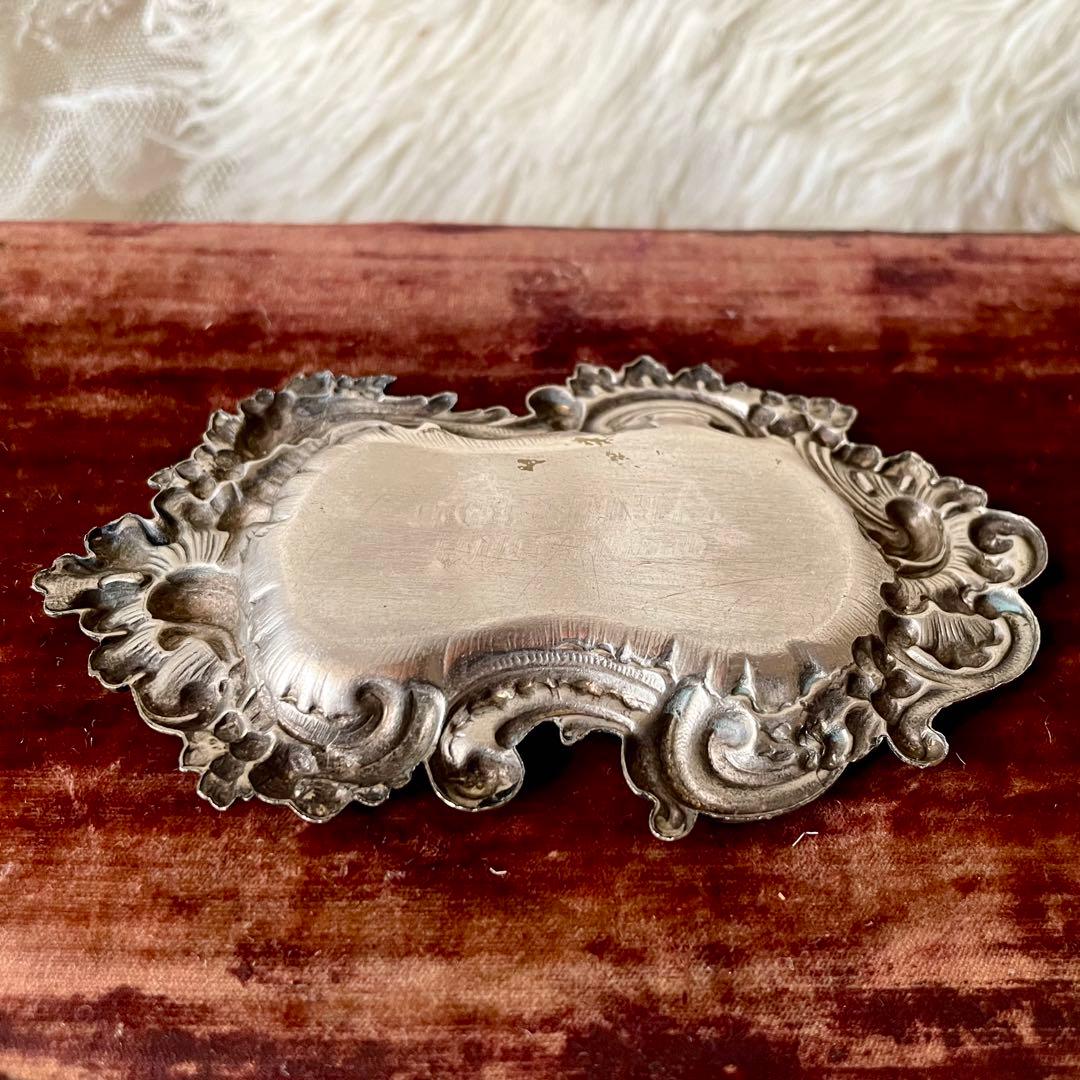 ベルハート　純銀製ビジュティエのシルバートレイ　シルバーヴィドポッシュ