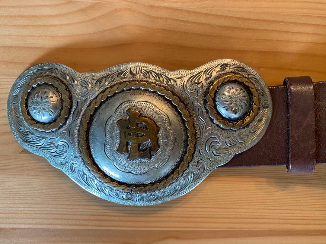 ✴︎お値下げ✴︎★希少品★ポロ・ラルフローレンPRLロゴ バックル付き本革ベルト