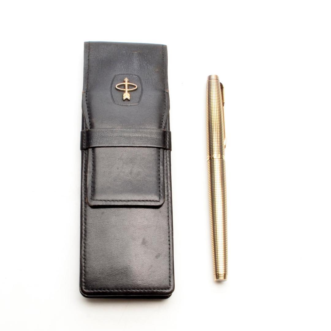 PARKER　パーカー　万年筆　75　シズレ　14K　ゴールド　ケース付き
