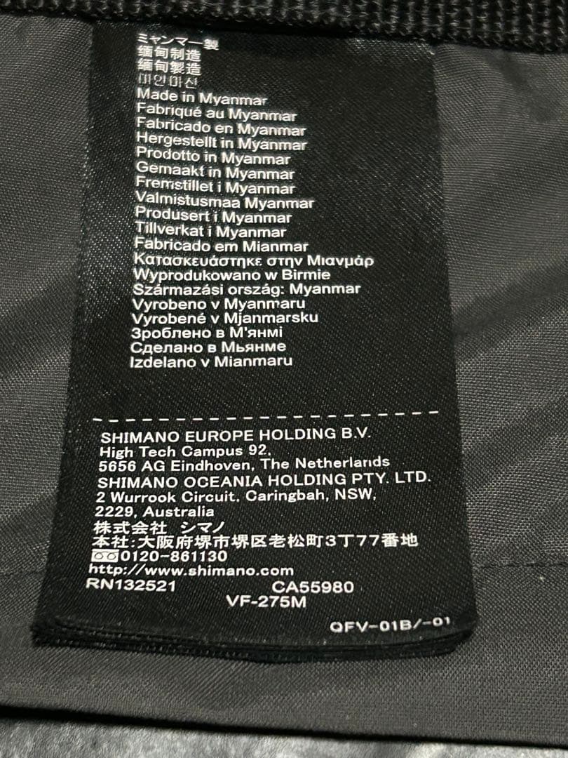 SHIMANO XEFO フィッシングベスト ブラック　付属品あり