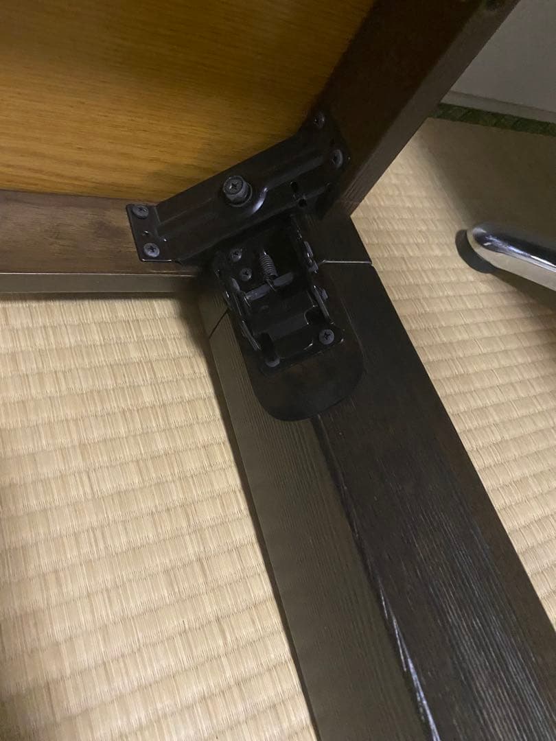 ダークブラウン 木目調　こたつ 縦約105cm x 横74cm高さ約42cm