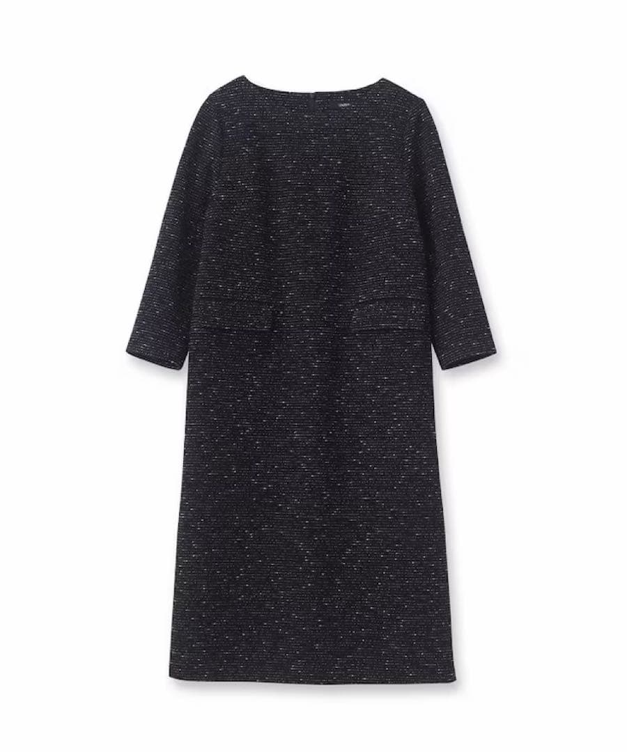 今期アンタイトル　ツイードライクジャージ サックワンピース　新品　42 13号