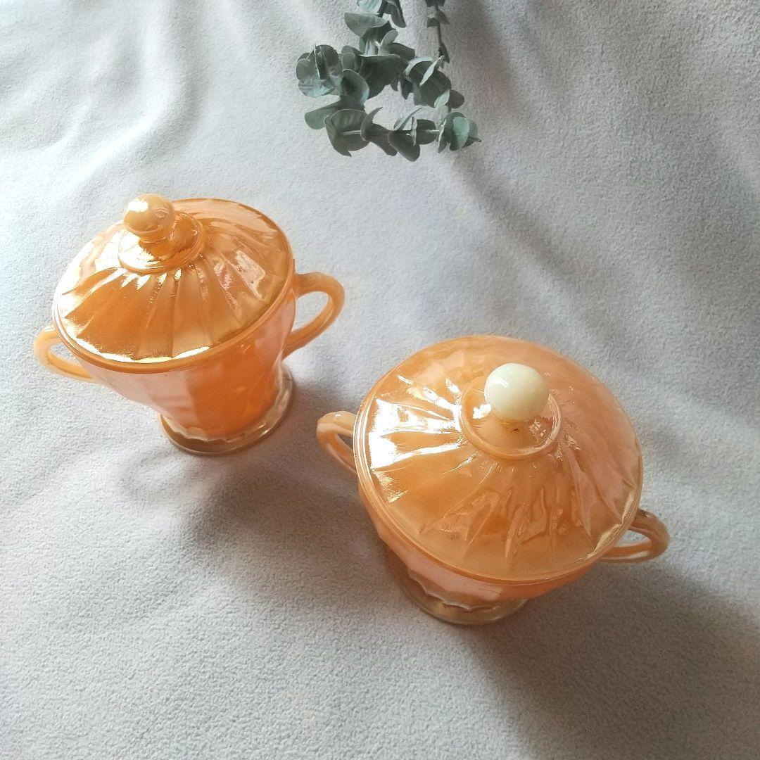 【新品】ファイヤーキング　キャンディポット／シュガーポット ２個セット