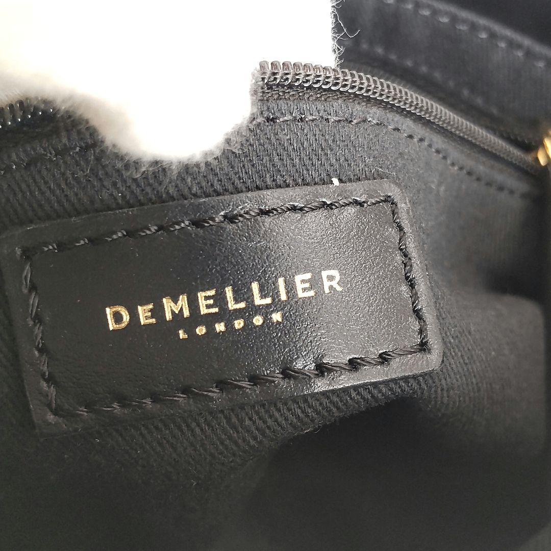 美品 デメリエー レザー ゴールド チェーン ショルダーバッグ ブラック