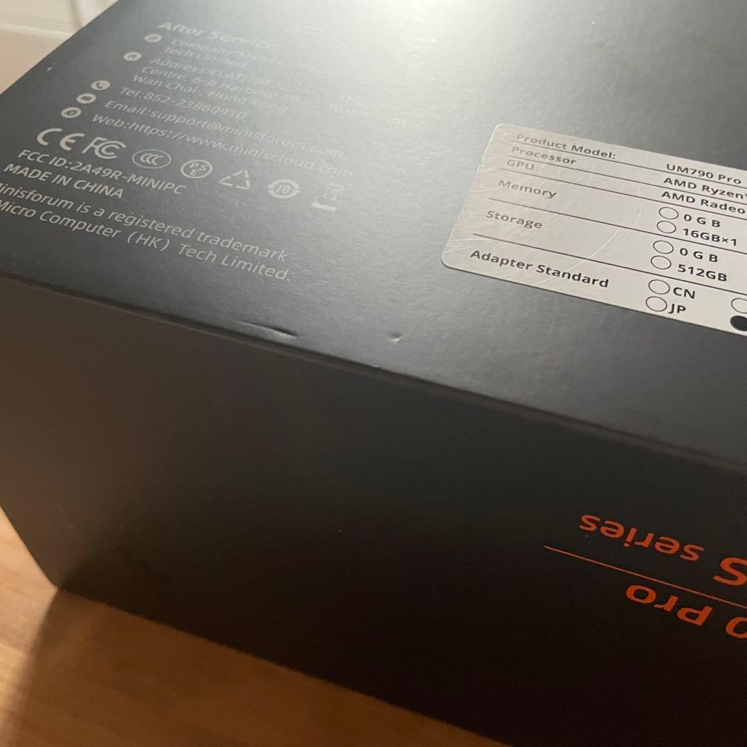 【匿名即日発送】 Minisforum UM790 Pro 64GB RAM