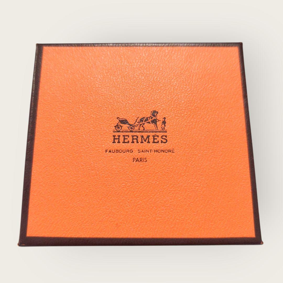【未使用】エルメス　ミニフォトケース 写真入れ 写真ケース ブルー系 レザー