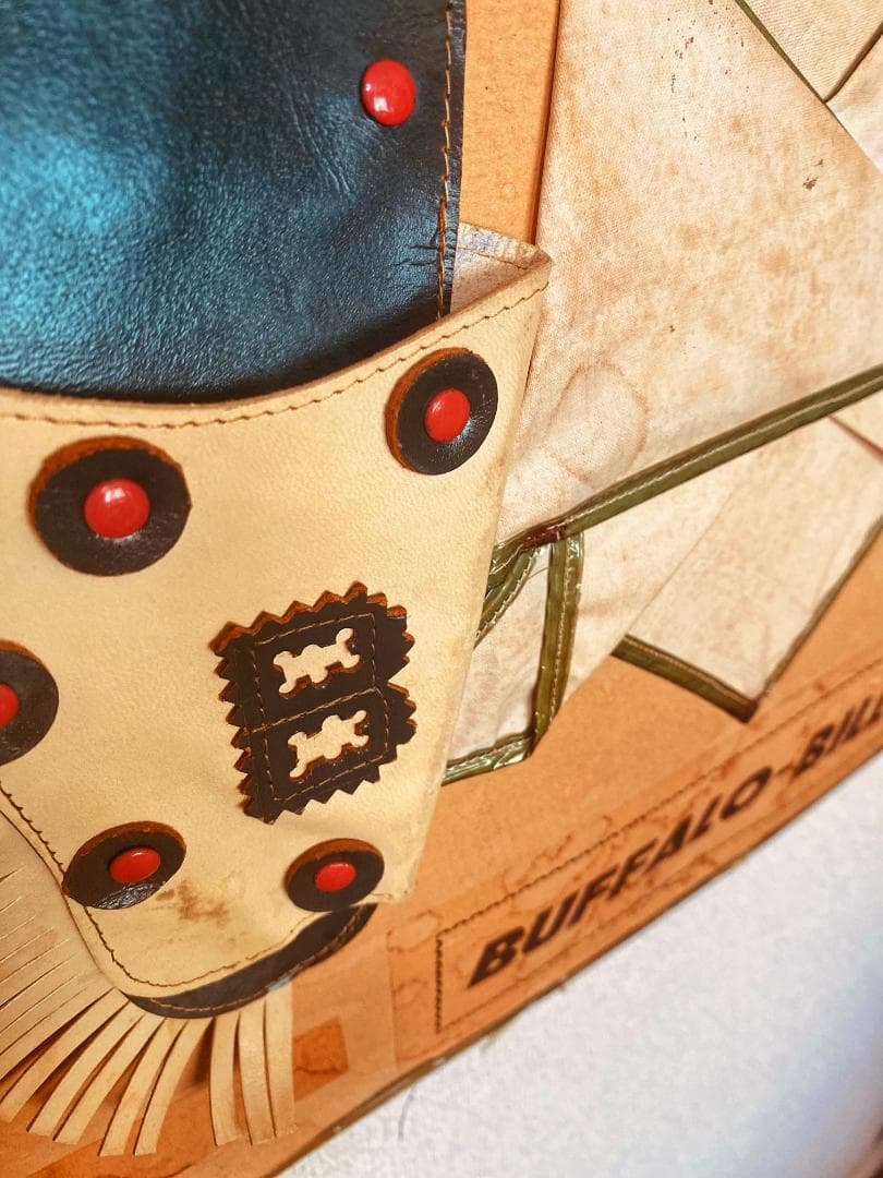アメリカ カウボーイ Buffalo Bill 本革 掛飾 収蔵品 二十世紀初期