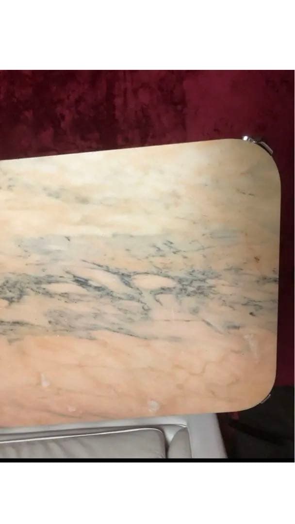 マルニ アンティーク♦️猫脚　高級 大理石テーブル♦️希少 ピンクベース♦️引き取り