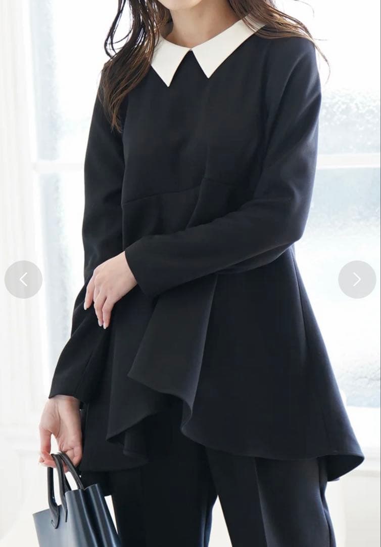 ヴィリーナ【VIRINA】 ＊襟付き オルガウォームブラウス パンツセット　M