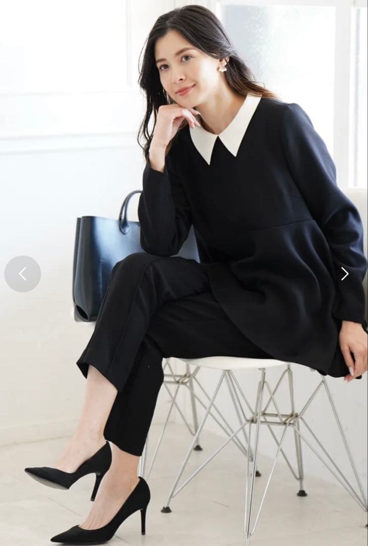 ヴィリーナ【VIRINA】 ＊襟付き オルガウォームブラウス パンツセット　M