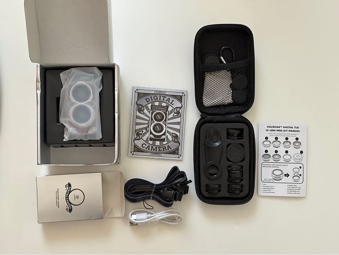 CHUZHAO 二眼レフカメラ レッド