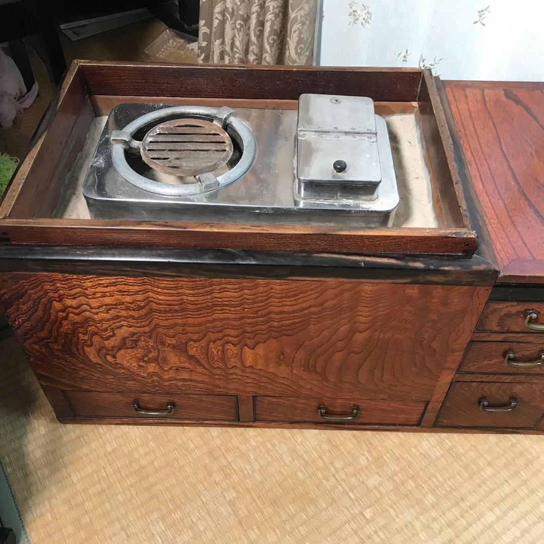 江戸長火鉢、