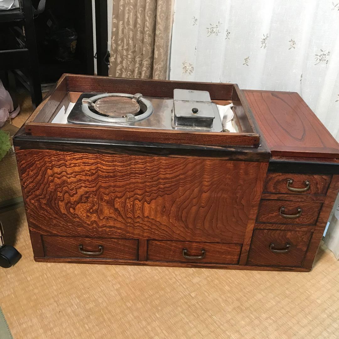 江戸長火鉢、