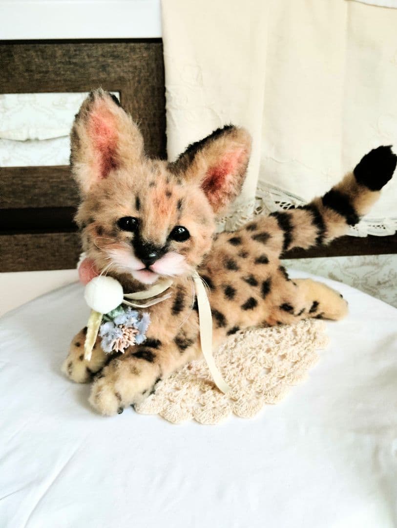 生後２ヶ月♡ベビーサーバルキャット♡アートドール♡ぬいぐるみ♡子猫ちゃん♡