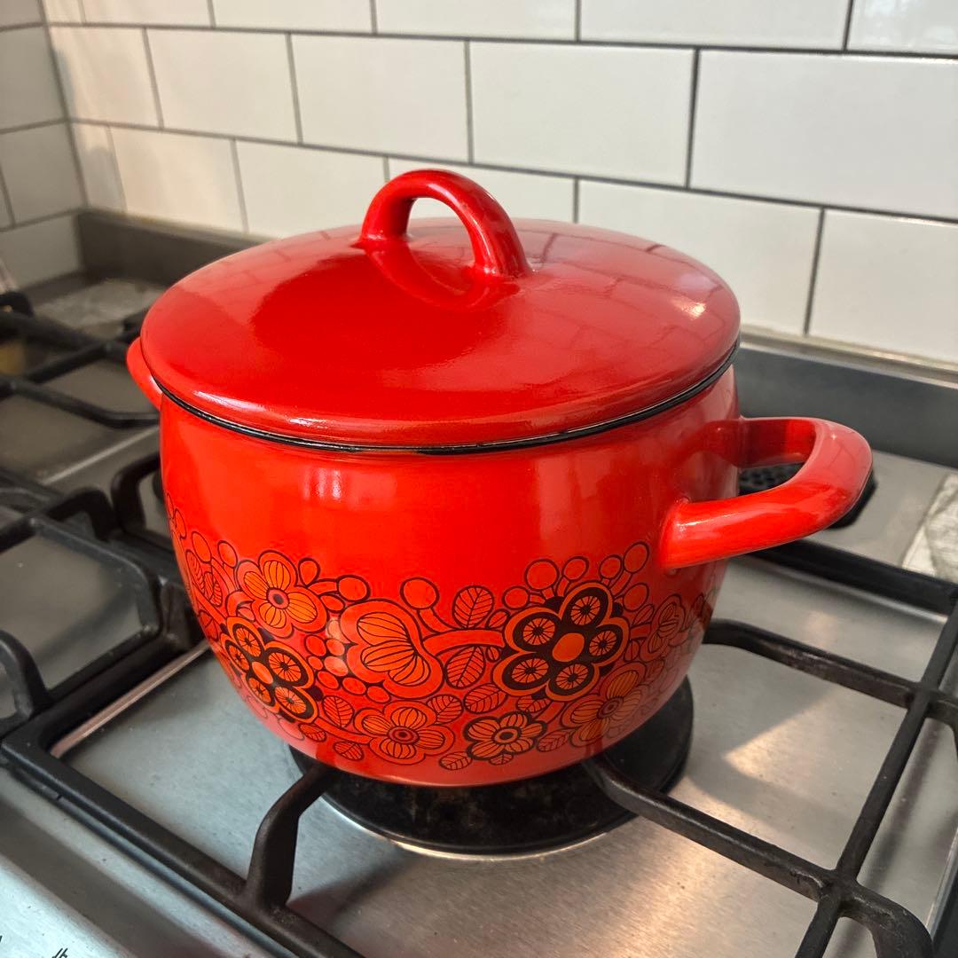 北欧ヴィンテージ　ARABIA FINEL フィネル　ホーロー鍋