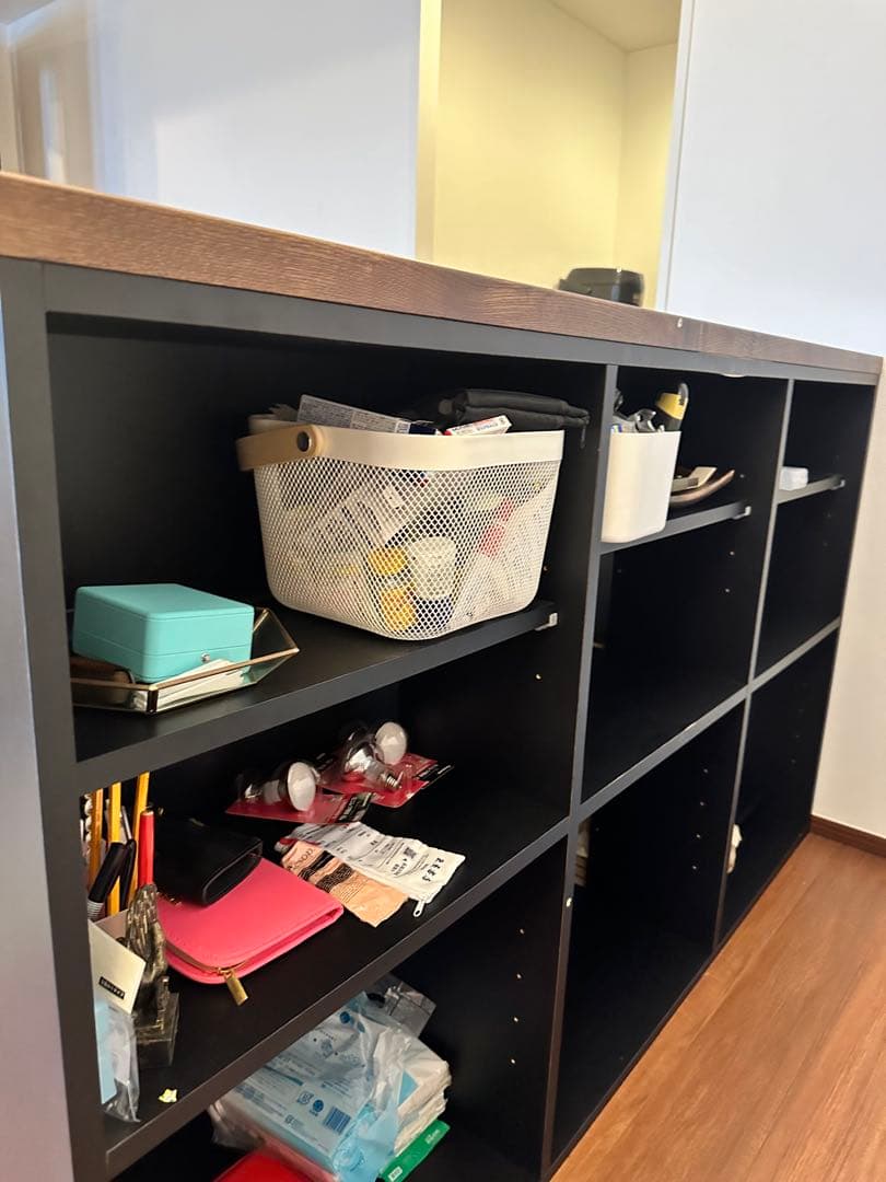 カウンター　北欧　カフェ　完成品 幅170 キッチンカウンター キッチン収納 黒