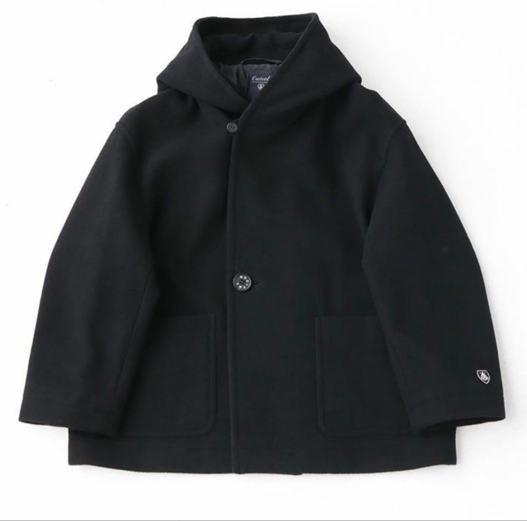 ORCIVAL ライトモッサフードコート サイズ2 フード付きネイビーコート