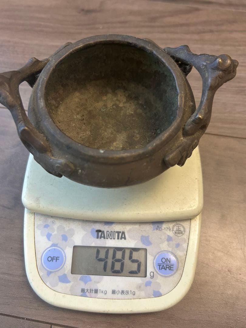 古董，香炉，古銅製，江戶時代，時代物