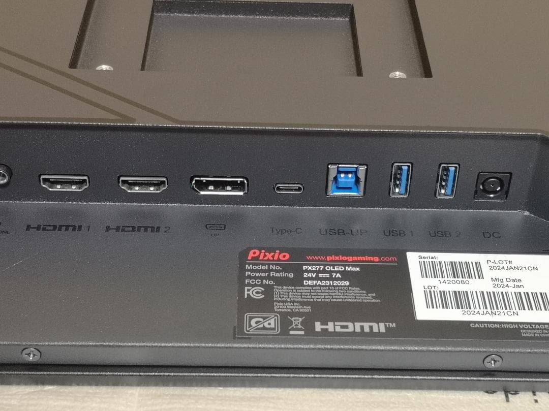 Pixio PX277OLEDMAX ゲーミングモニター 27型 有機EL 美品