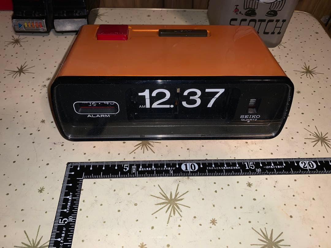 昭和レトロ　動作品　SEIKO セイコー　パタパタ時計　スペースエイジ　イームズ