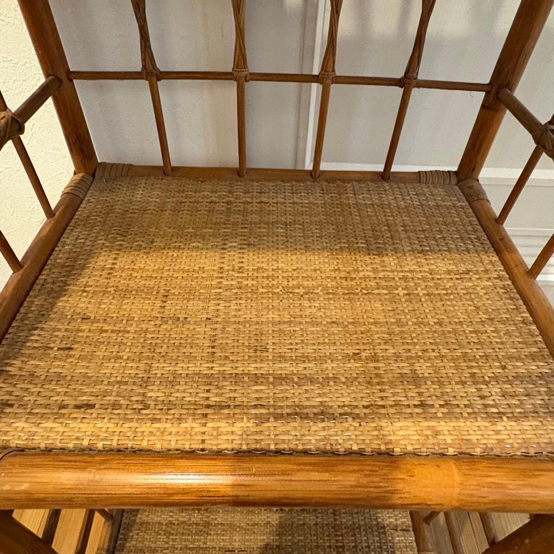 昭和レトロ アーチ型 3段ラタンラック オープンシェルフ 飾り棚 ディスプレイ