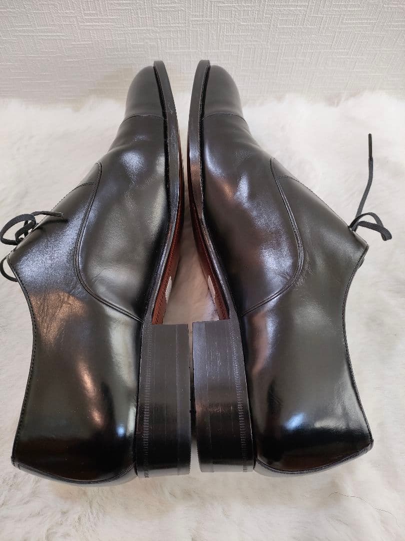 【未使用級】Marelli マレリー 本革 ストレートチップ 革靴 ブラック