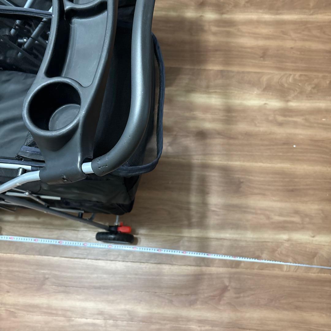 軽量ペットカート 1台 多頭飼い 折りたたみ式 黒　約120×80×51cm