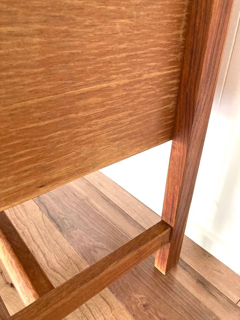 【週末sale】木製の片袖机　ヴィンテージ　昭和レトロ　取っ手交換済み