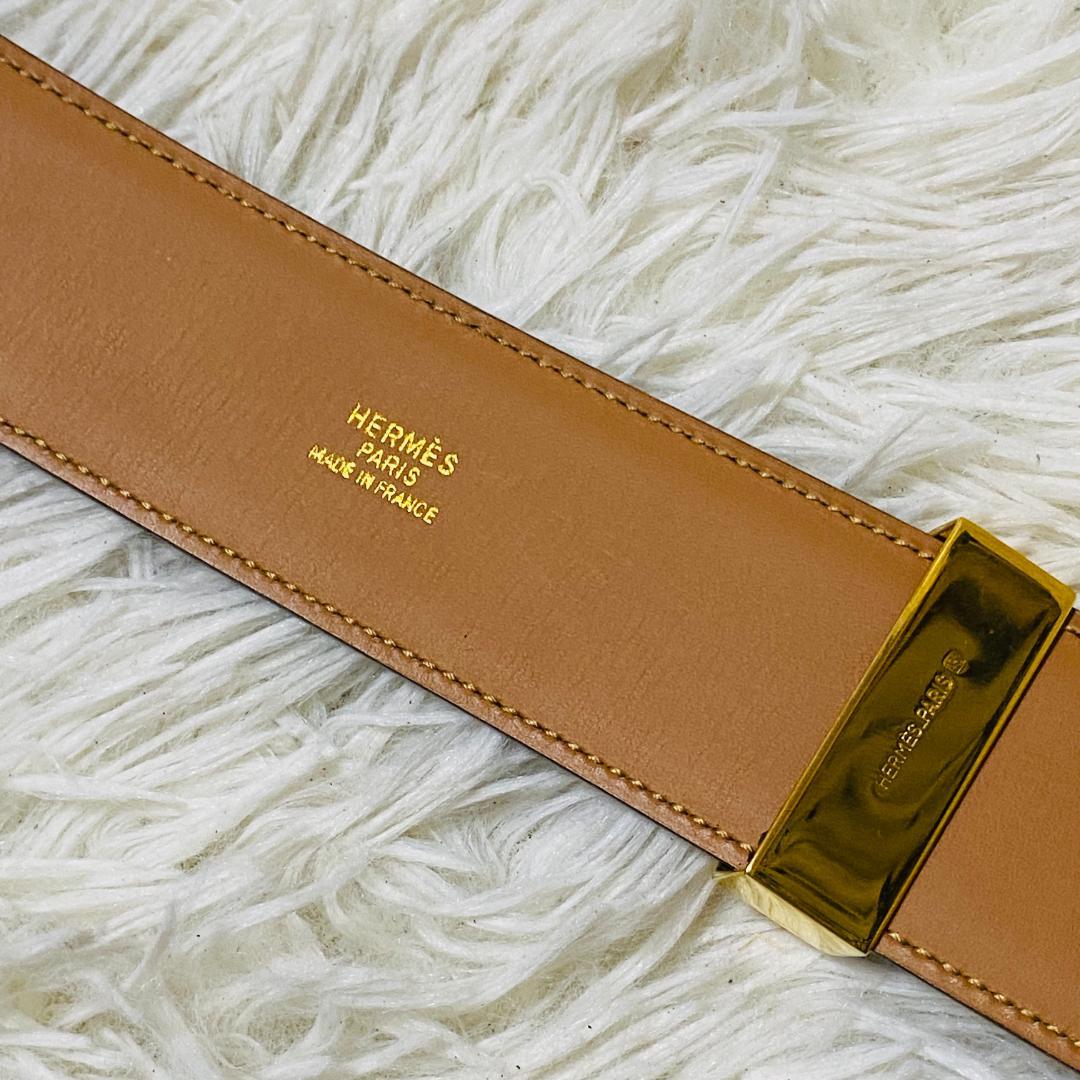 【HERMES】エルメス コリエドシアン 箱付き ゴールド ネイビー ベルト