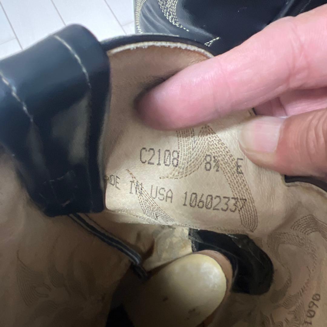 トニーラマ ウエスタンブーツ リザードトゥ刺繍入り26.5センチ