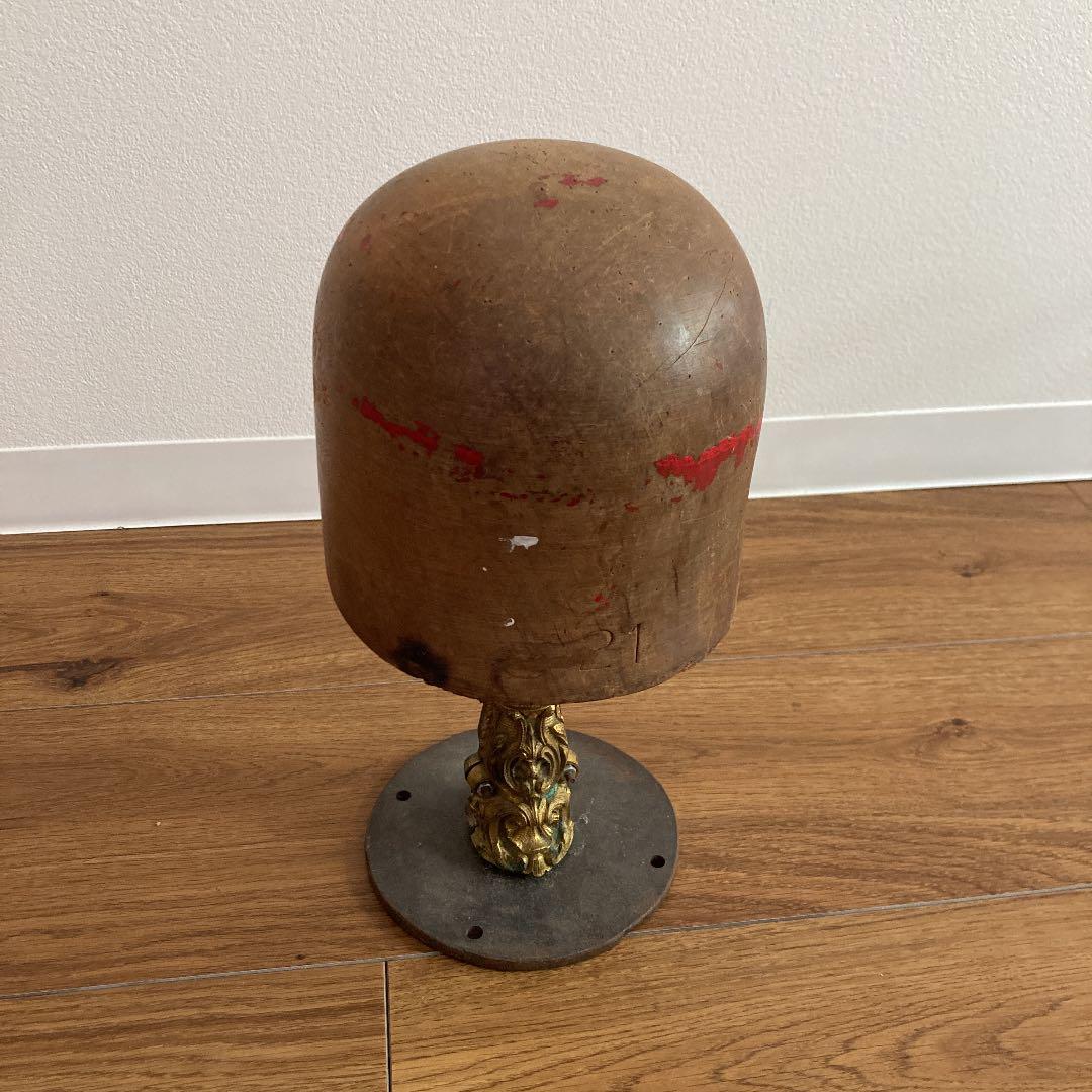 イギリスアンティークビンテージハットメイカーマネキン木製アイアン　アトリエ工場