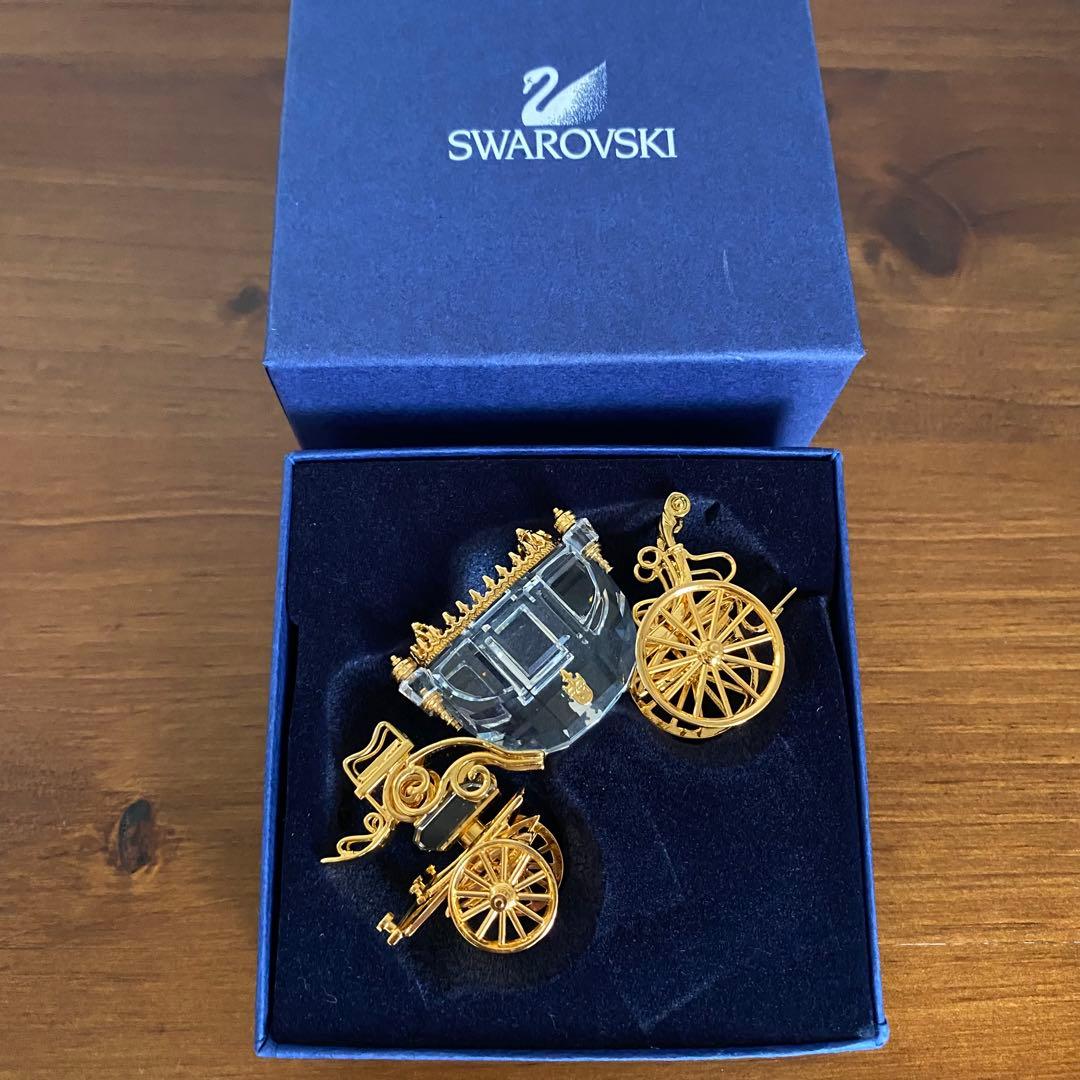 SWAROVSKI スワロフスキー クリスタル 馬車 置物