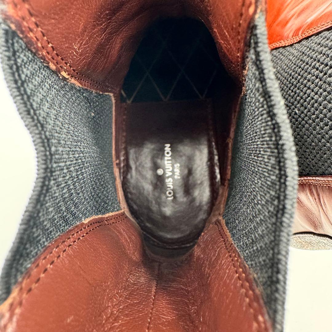 LOUIS VUITTON サイドゴアブーツ　モノグラム　ブラウン　22.5cm