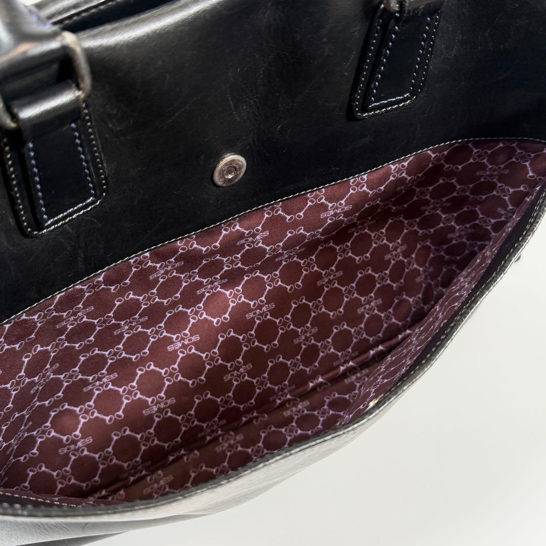 【美品】ソメスサドル　ビジネスバッグ　2way イノベーション　レザー　黒色