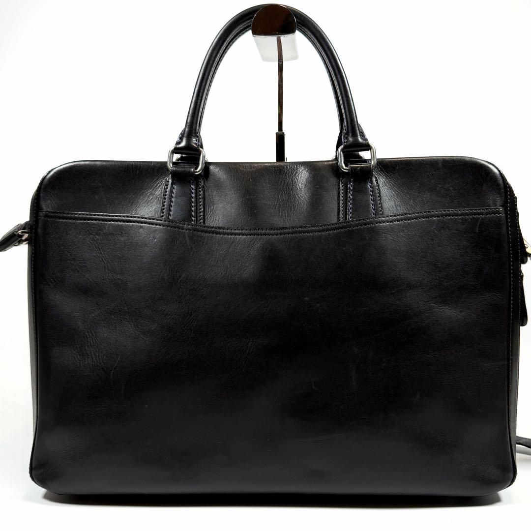 【美品】ソメスサドル　ビジネスバッグ　2way イノベーション　レザー　黒色