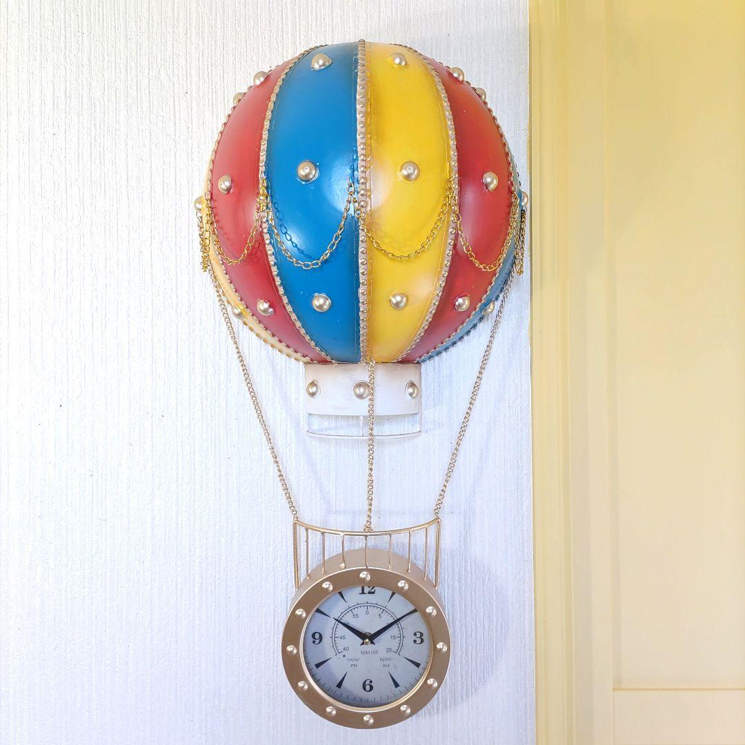 アンティーク スチームパンク 珍しい 気球 時計