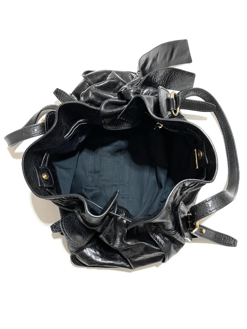 バッグ miu miu VITELLO Ribbon Leather Bag