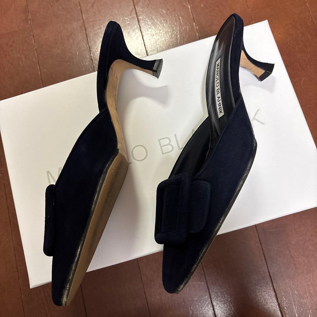 美品♡マノロブラニク　ミュール　メイセール　スエード
