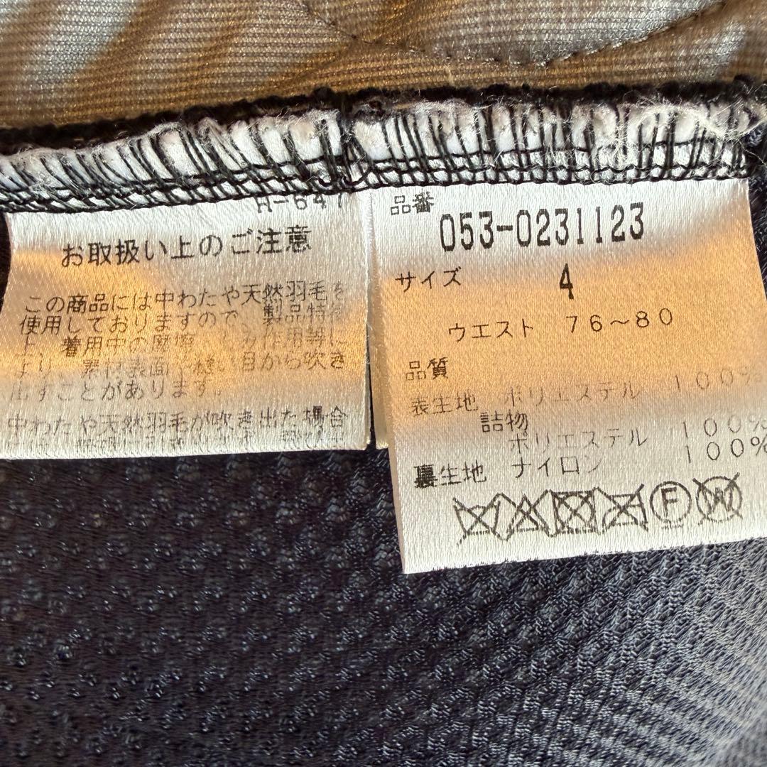 蓄熱　裏地付き　パーリーゲイツ　ジョガーパンツ　M〜L相当　黒　キルティング　4