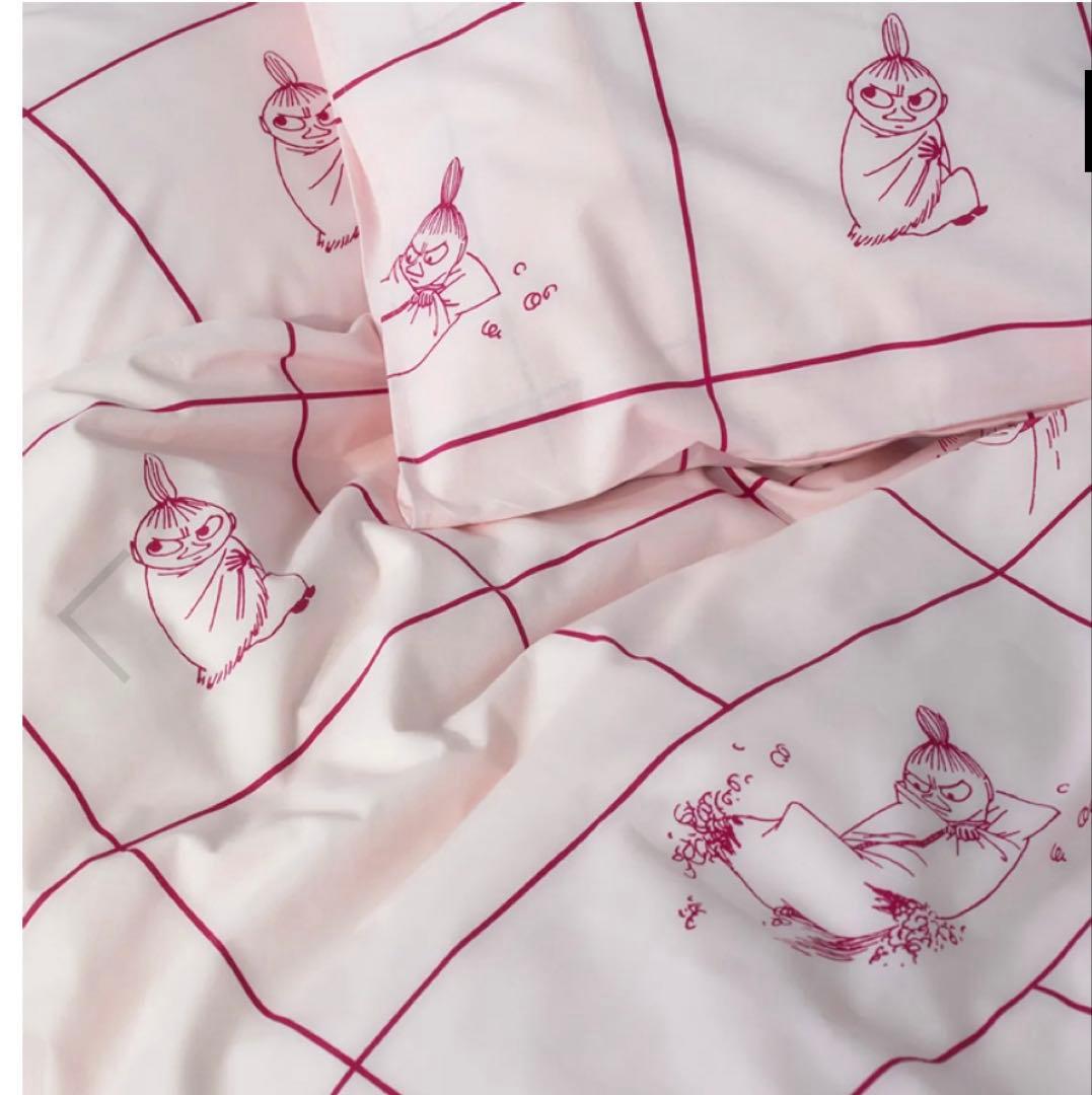 新品☆アラビア×ムーミンリトルミイ　コットンシーツ 150x210cm 枕カバー