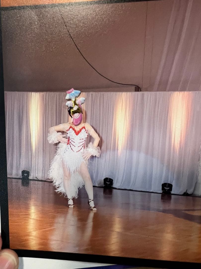 社交ダンス用赤と白のドレス　サイズS~M使用感ありません