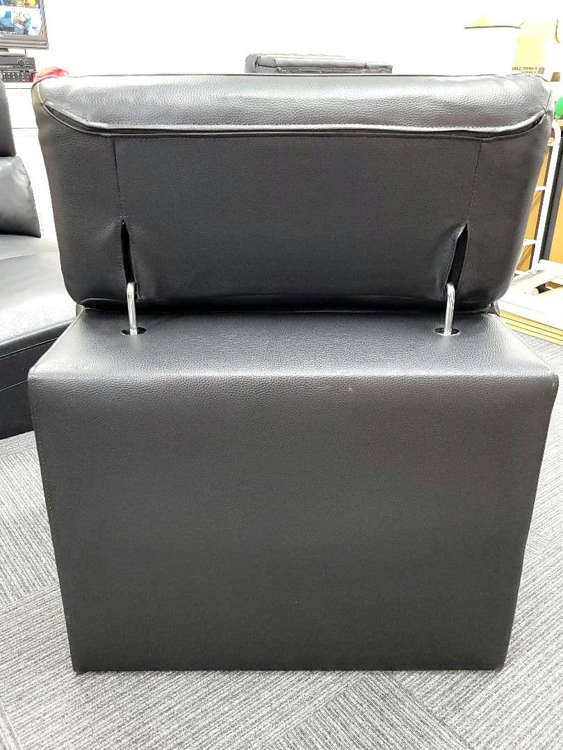 G&T L字型コーナーソファ オットマン付 ブラック