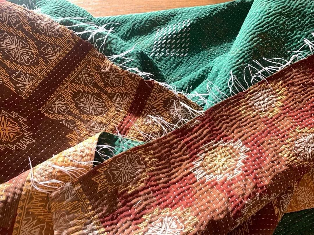 ✴︎ヴィンテージカンタキルト　ラリーキルト　マルチカバー✴︎