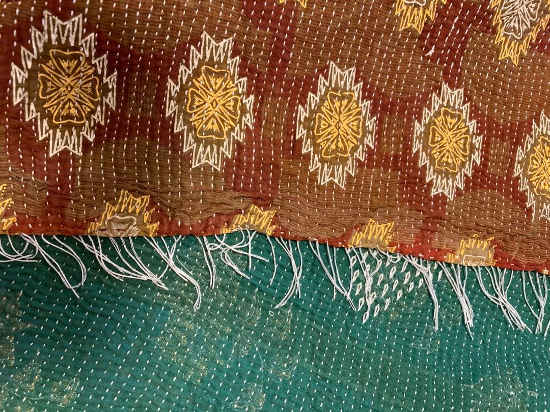 ✴︎ヴィンテージカンタキルト　ラリーキルト　マルチカバー✴︎