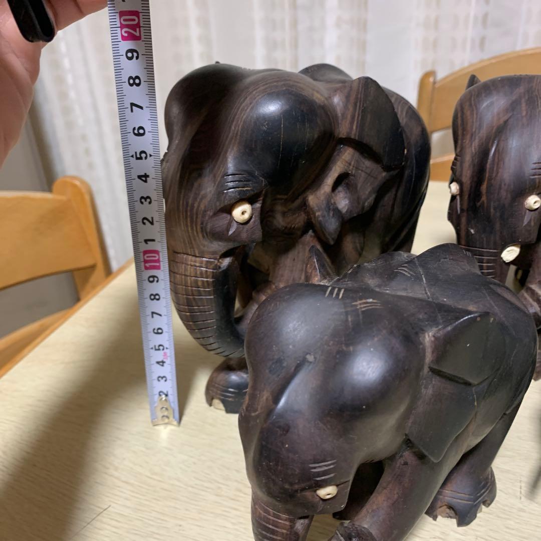 木製　象の置き物　昭和レトロ　ヴィンテージ　インテリア