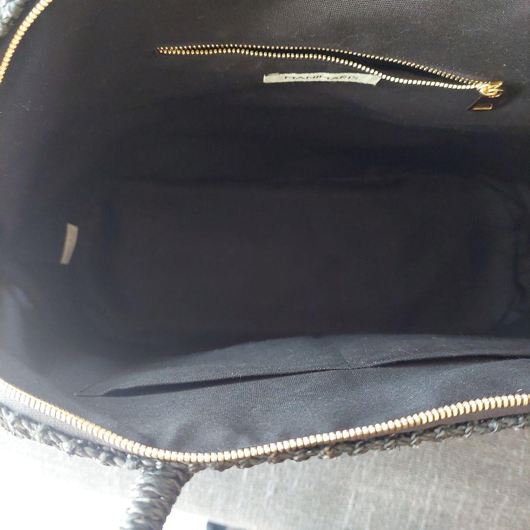 MANIMARIS ブラック かごバッグ レギュラーサイズ