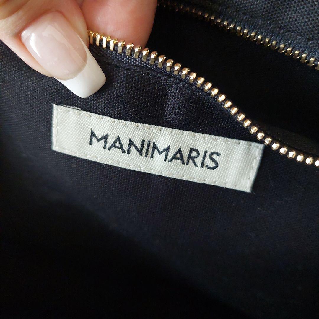 MANIMARIS ブラック かごバッグ レギュラーサイズ