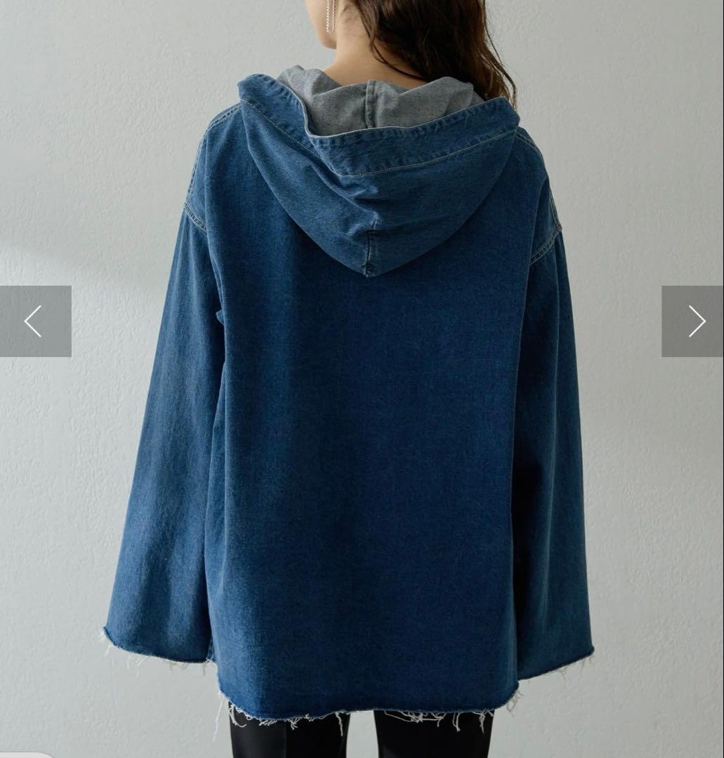 極美品ウィムガゼットインフルエンサーコラボデニムフーディー2025定価3.7千円
